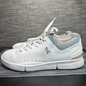 On Cloud Shoes White Leather On The Roger Advantage Low 48.99454 Womens 10